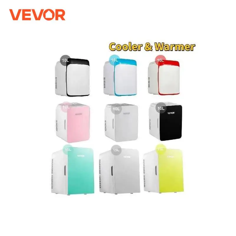 VEVOR 10L 15L Mini Fridge 12v Refrigerators Compressor Portable Small Cooler Warmer Car Accessory for Tourist Camping Home Truck