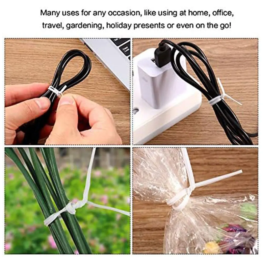 100 قطعة BK WH مفلطح سلك الحديد تويست العلاقات الثقيلة المغلفة حديقة العلاقات للخارجية نباتات داخلية الطماطم الخيار فاينز دعم #3