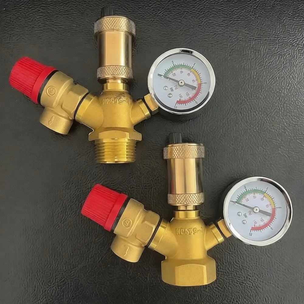 Automatic Air Vent Valve Pressure Relief Gauge Copper For Boiler Floor Heating Commercial Plumbing Fittings