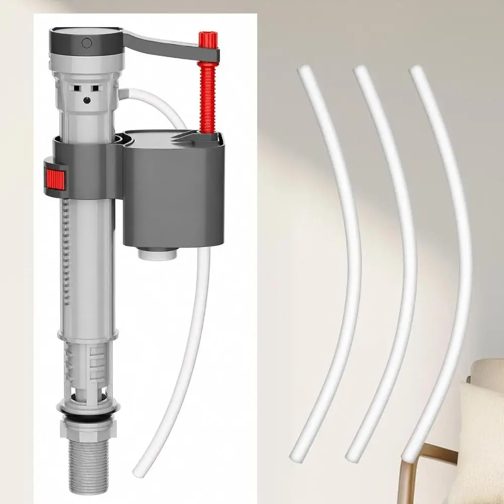 3pcs Flexible Toilet Refill Tube Spare Parts Durable Fill Valve Refill Tube No Tools Required Toilet Clamp Replacement