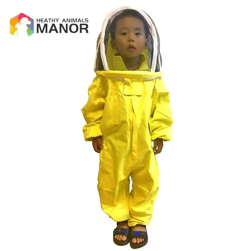 Children Anti-Bee Suit Breathable Suit for Kids Beekeeping Practicekid Beekeeping Clothing Apiculture Equipement + Gloves