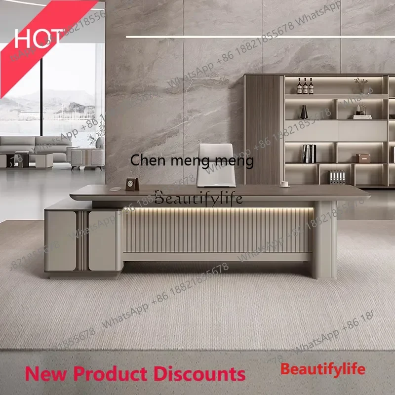 style  Single Modern Luxury Table Supervisor Room Home Office Simple Boss Table ss 8617