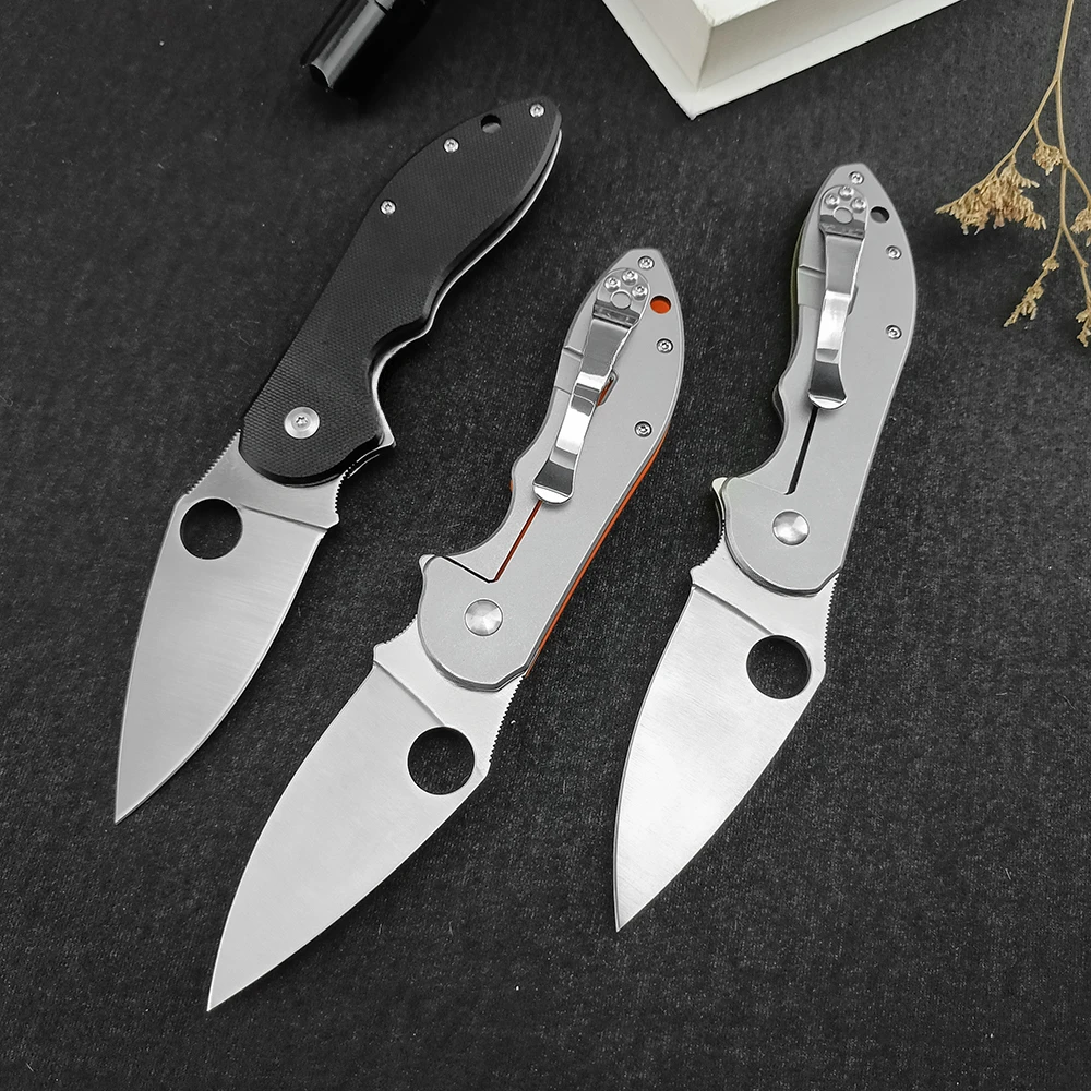 C172 EDC Camping Folding Knife, D2 Steel Sharp Blade Pocket Knife, G10 Handle, Outdoor Adventure Survival EDC Utility Tools