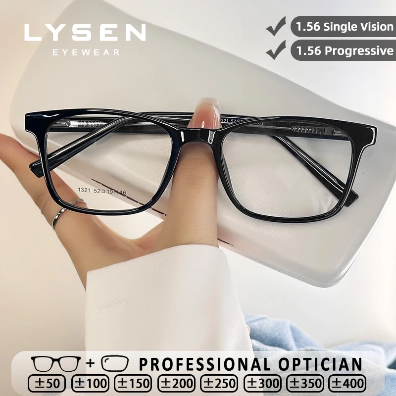 

LYSEN Rectangle Reading Glasses Women Blue Light Blocking Computer Glasses Anti-Reflective Myopia Prescription Optical Eyewear