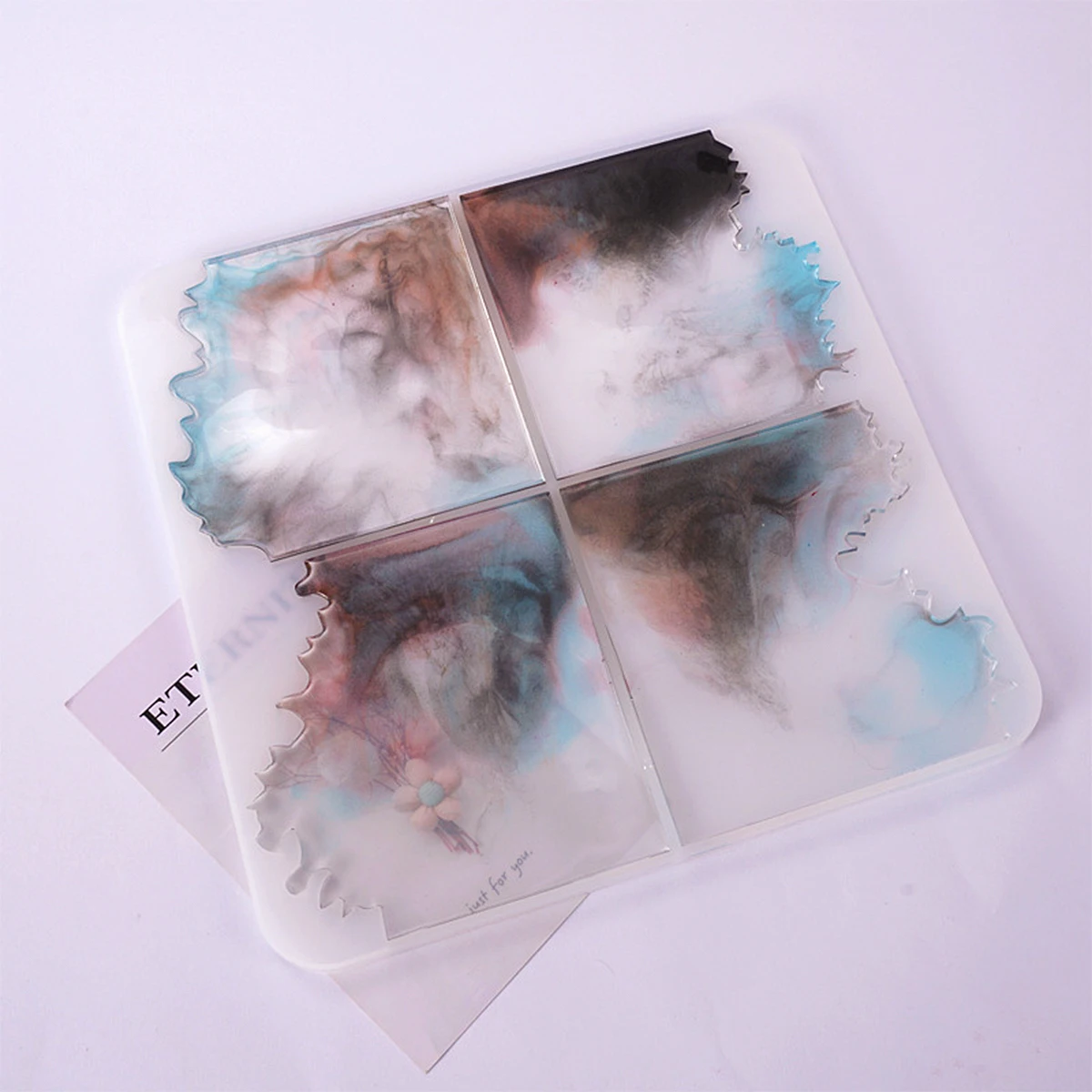 

Silicone DIY Crystal Epoxy Irregular Ocean Wave Decor Coaster Silicone Mold Cup Mat Mold H made Sewing Supplies