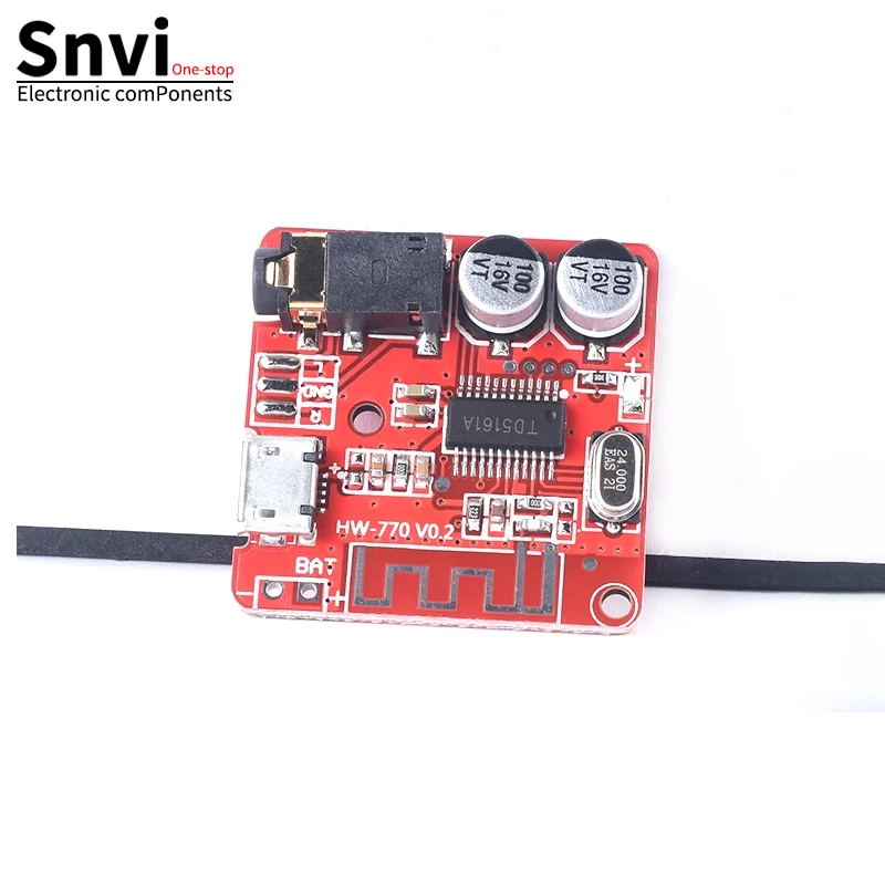 SNVI DIY Bluetooth Audio Receiver Board Bluetooth 5.0 MP3 Lossless Car Audio Decoder Board Wireless Stereo Music Module 3.7-5V