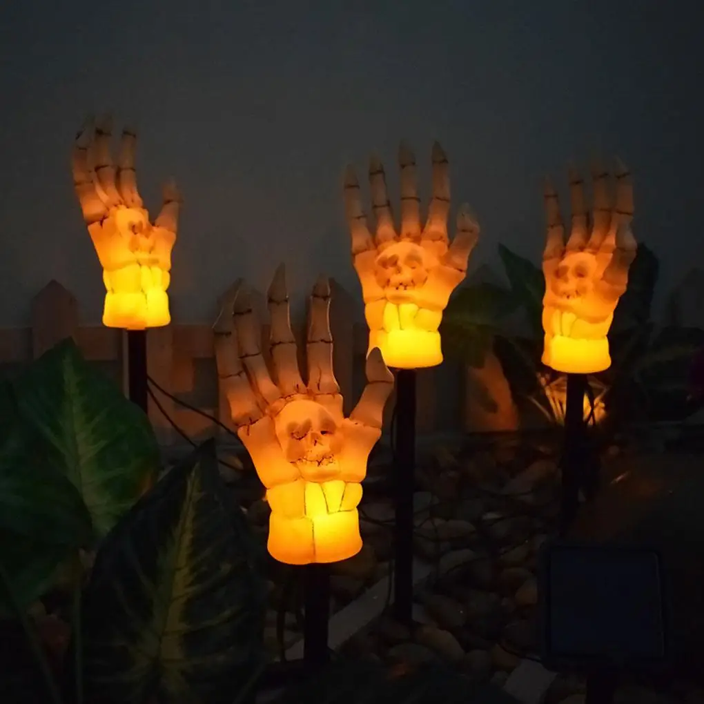 

Ghost Hand Lamp Villa Courtyard Solar Light Outdoor Garden Landscape Waterproof Hand Bone Halloween Atmosphere Night Lights