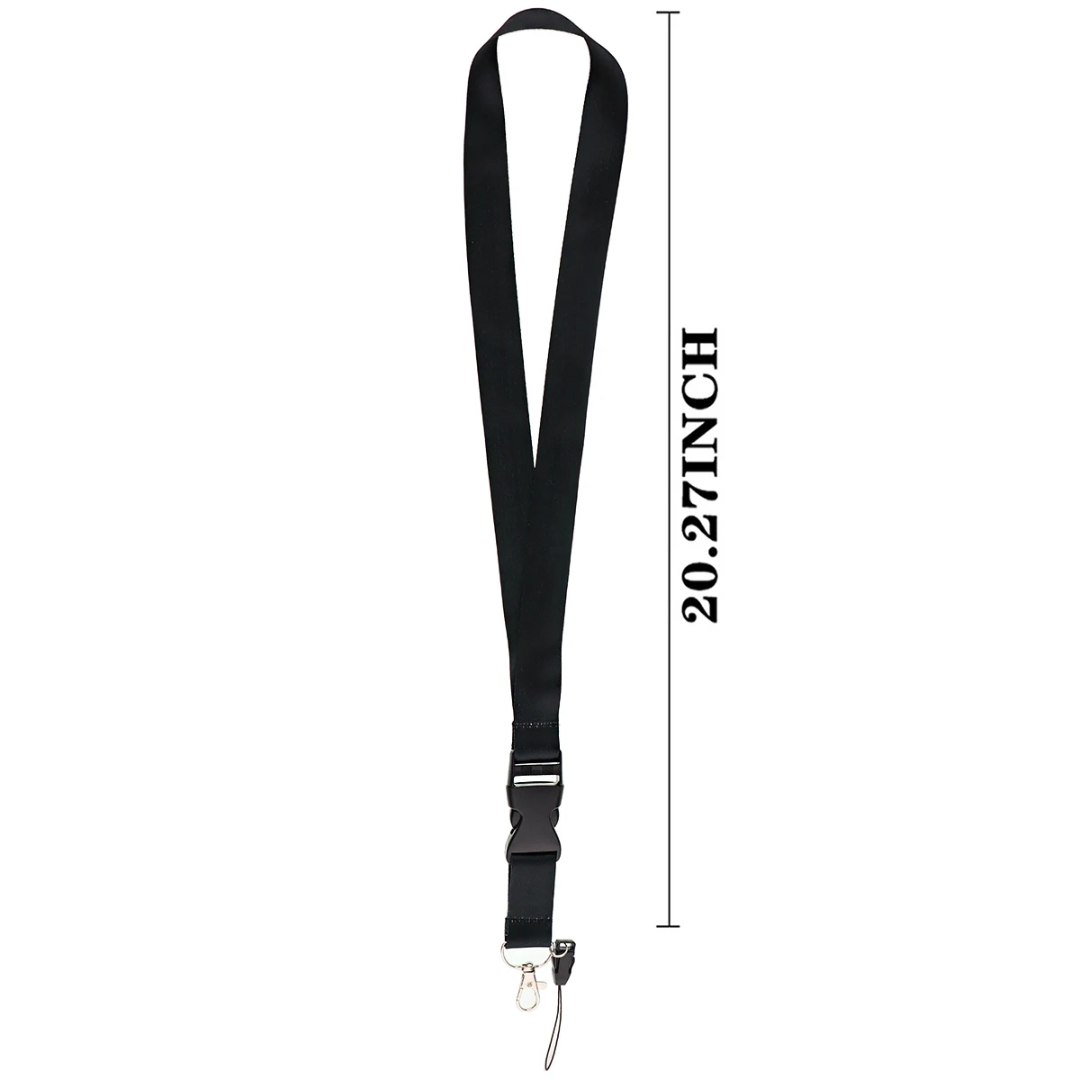 YQ1135 Pure Black Keychain Lanyard Phone Straps for Keys ID Campus Badge Holder Neck Strap Key Cord Hang Rope Lariat Jewelry