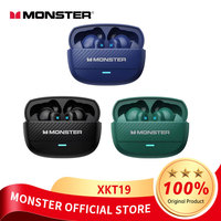 Monster XKT19 Bluetooth V5.4 Earphones Noise Reduction Wireless Earphones Sports Heaphones Gaming Noise Reduction HIFI Music Hig