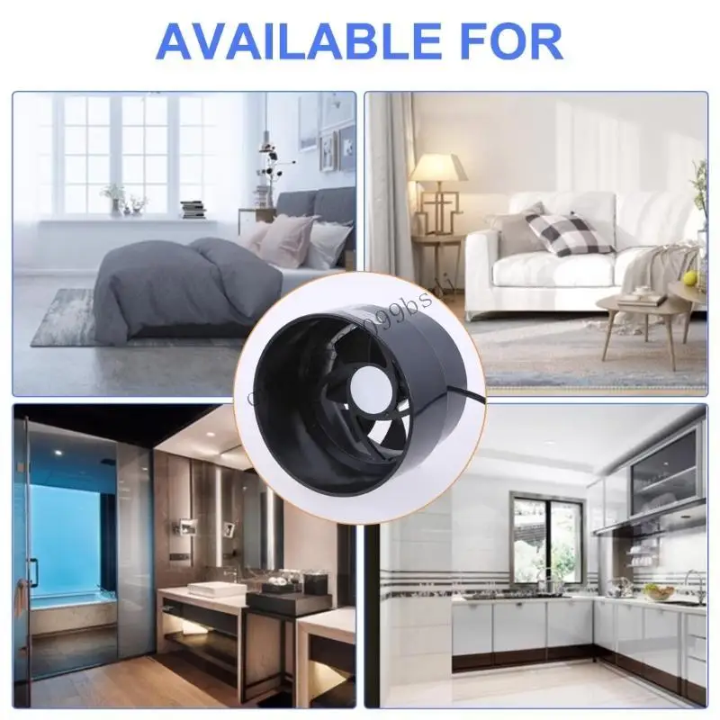 11UA ventilateur conduit en ligne 110-100mm Boosters d'échappement Ventilation conduit filtre ventilateur 5W