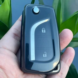 2 3 4 Buttons Tpu Car Key Cover Case Shell  Protector Fob for Toyota Aygo Yaris Highlander Camry RAV4 Key Holder Car Accessories