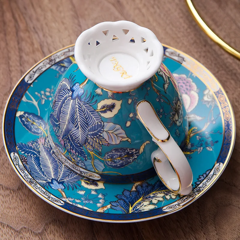 

Factory Direct 2026 Top Rated Bone China Water Utensils Gift Box Light Luxury European Coffee Cup Saucer