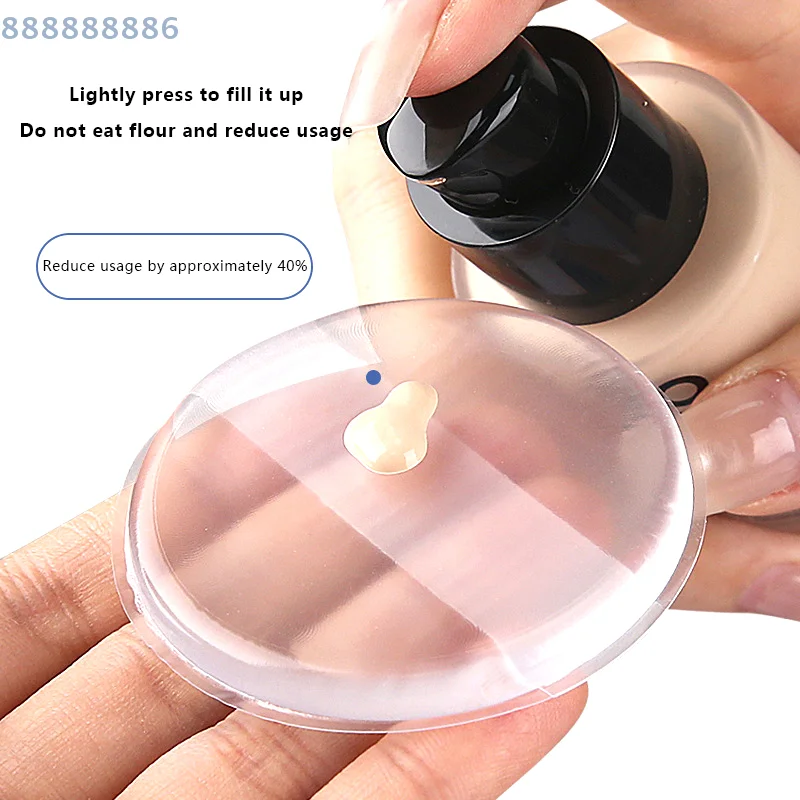 1 Esponja de Maquillaje de Gel de Silicona Transparente, Accesorios para Base de Maquillaje, Crema BB, Sin Polvo