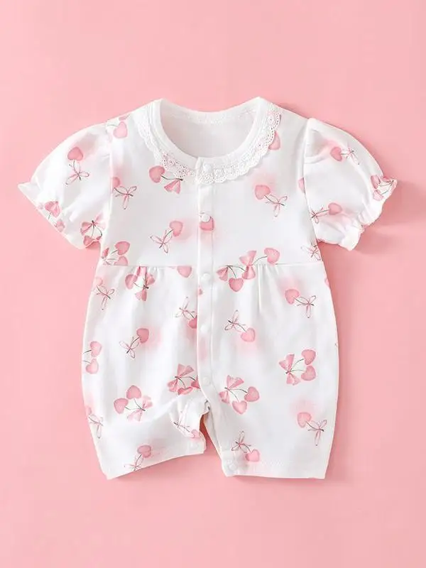 ملابس صيفية رائعة مطبوعة للفتيات الصغيرات حديثي الولادة من Rer ort Sve ملابس بياقة زهور للهواء الخارجي الحر
