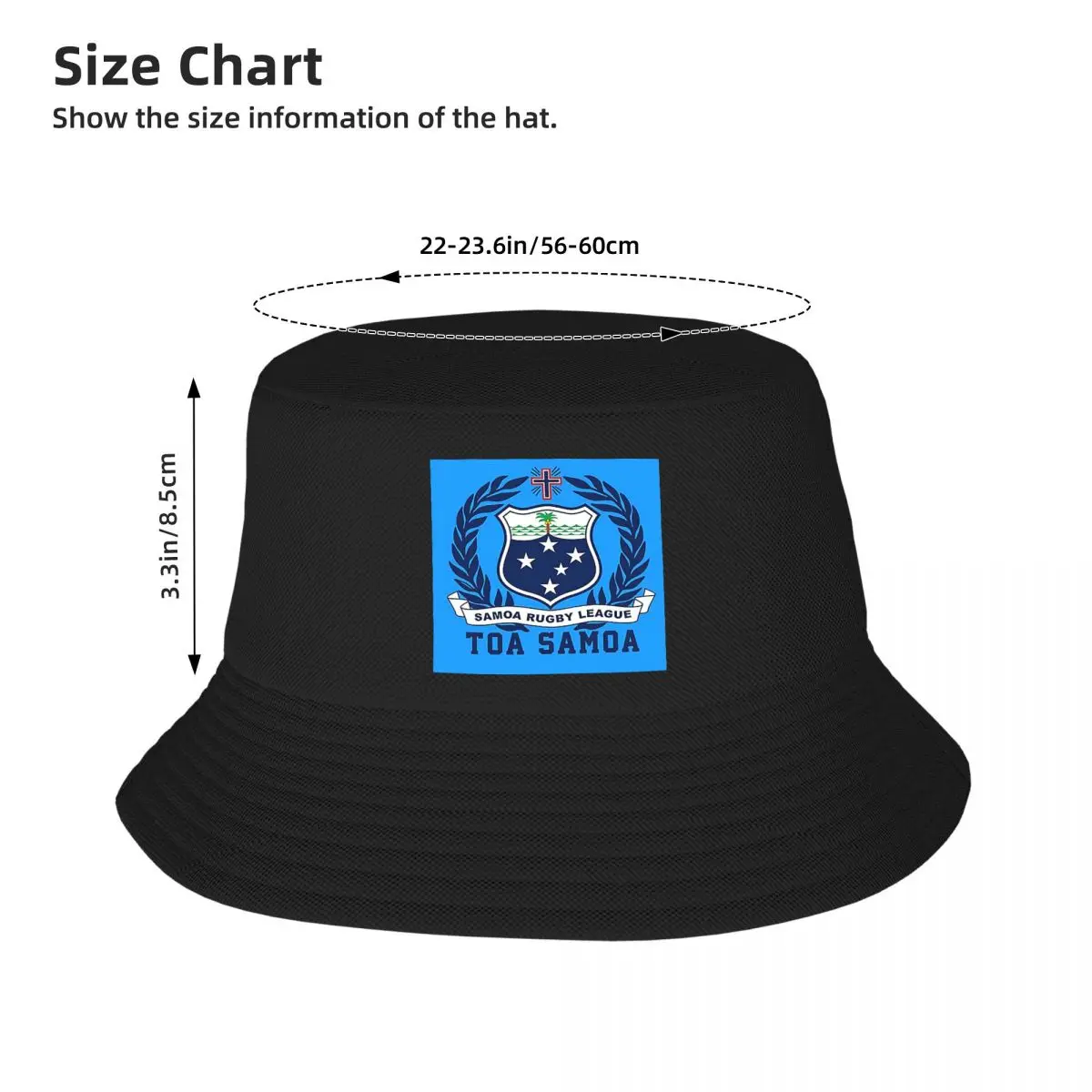 Toa Samoa Rugby League Samoa Bucket Hat Panama Hat Children Bob Hats Outdoor Fisherman Hats Summer Beach Fishing Unisex Caps