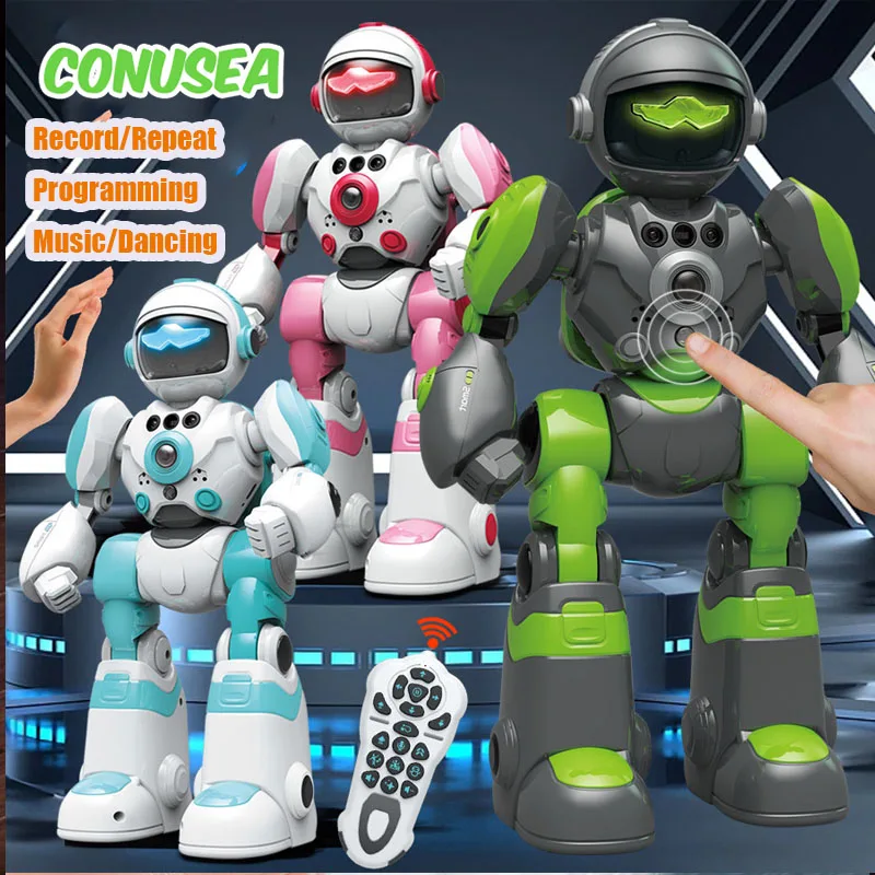 

Smart Kids Robot Interactive Intelligent Robo for Kids Robotics Music Dance Record Repeat Touch Gesture Control Toys for Boys