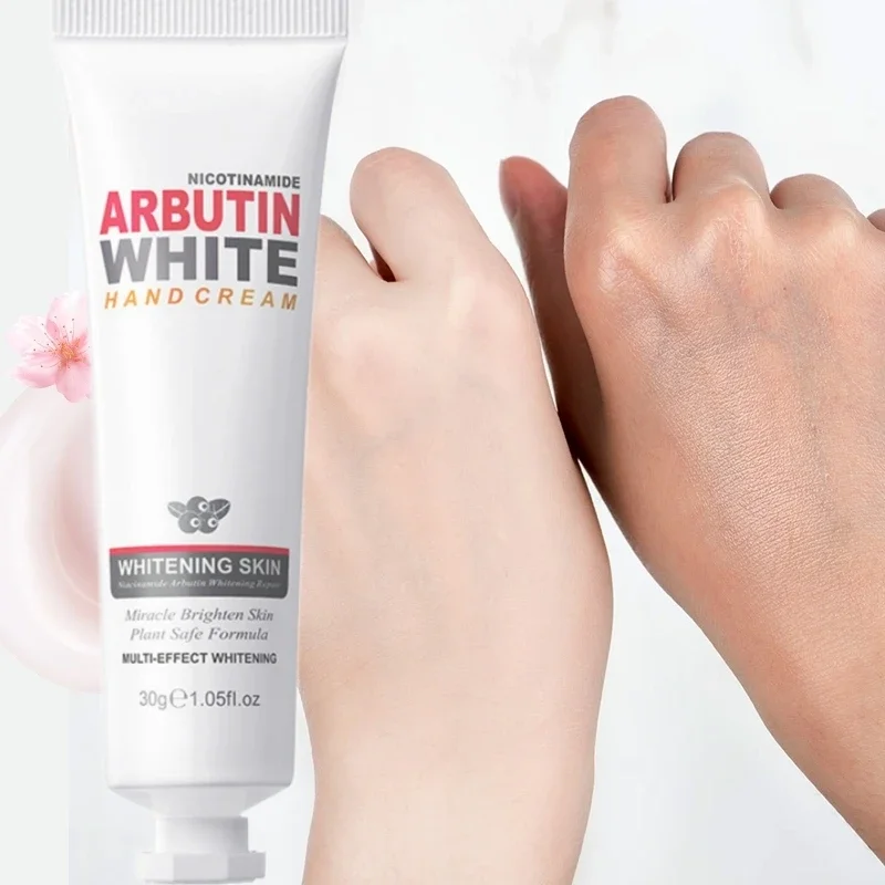 Crema mani sbiancante Niacinamide arbutina rimozione delle rughe riparazione idratante Anti-crepa dissolvenza linee sottili cura delle mani della pelle liscia