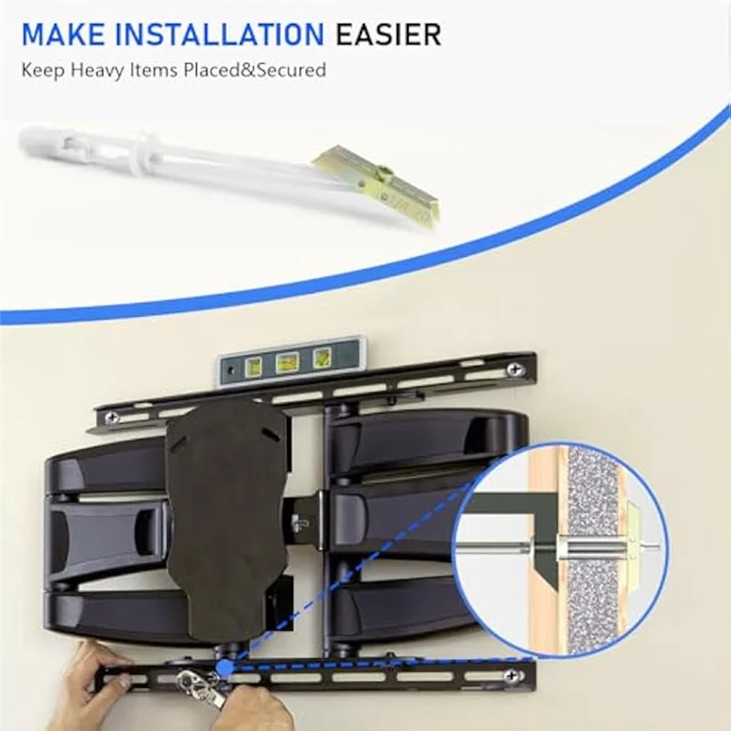 MAKE-Ancla para paneles de yeso con pernos incluidos para 1/4 en 20, anclajes huecos para paneles de yeso para kit de montaje de TV, duración para paneles de yeso cada uno en 1/2 pulgadas, 1