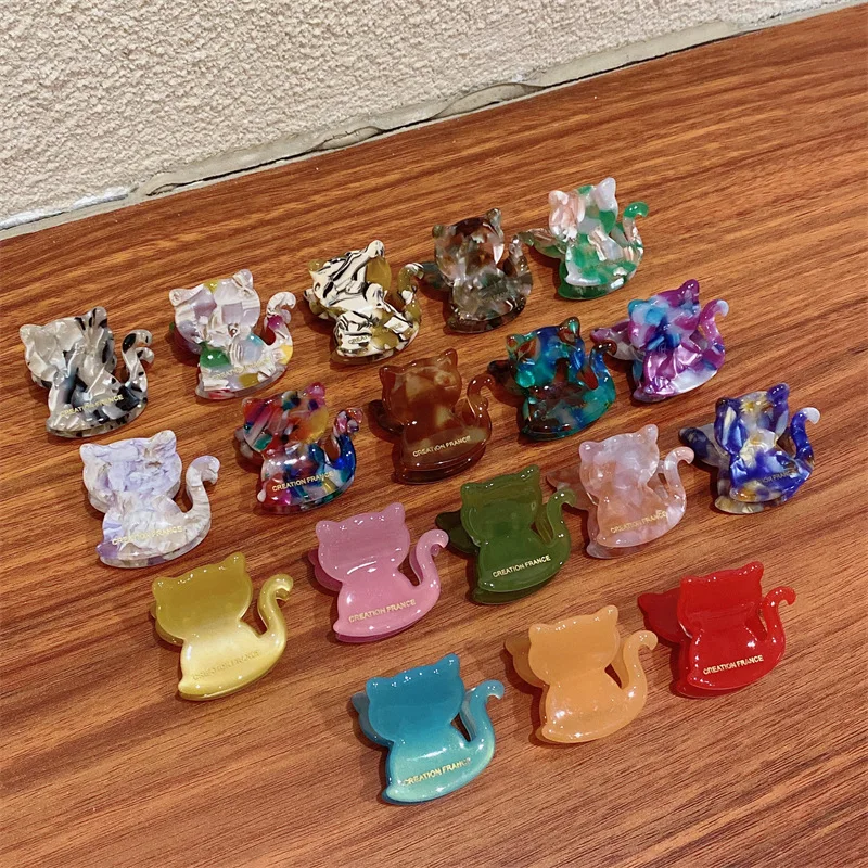 

Mini Cat Hair Claw 1pc 2.6cm Acetate FRANCE Gold Label Hair Clip Invisible Side Clip for Fine Hair Top Tier