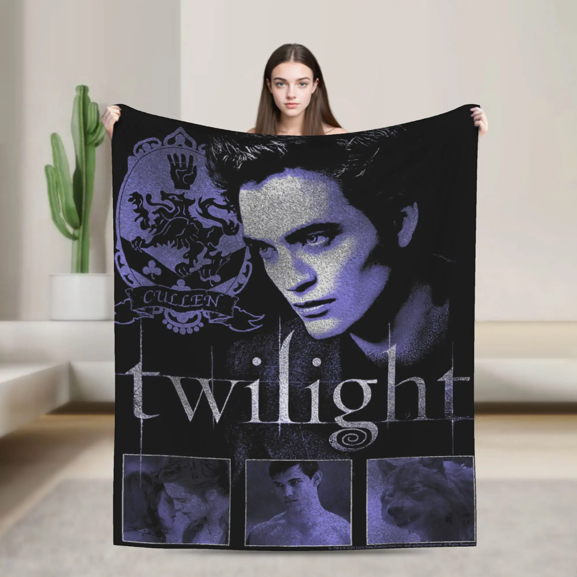 Soft Warm Blanket Picnic Twilight Edward and Icons Bedding Throws  Flannel Bedspread For Couch Chair Novelty Sofa Bed Cover