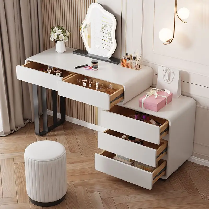

Cream Style Dresser Bedroom Modern Minimalist Upscale Master Bedroom Hopper Integrated Dressing Table