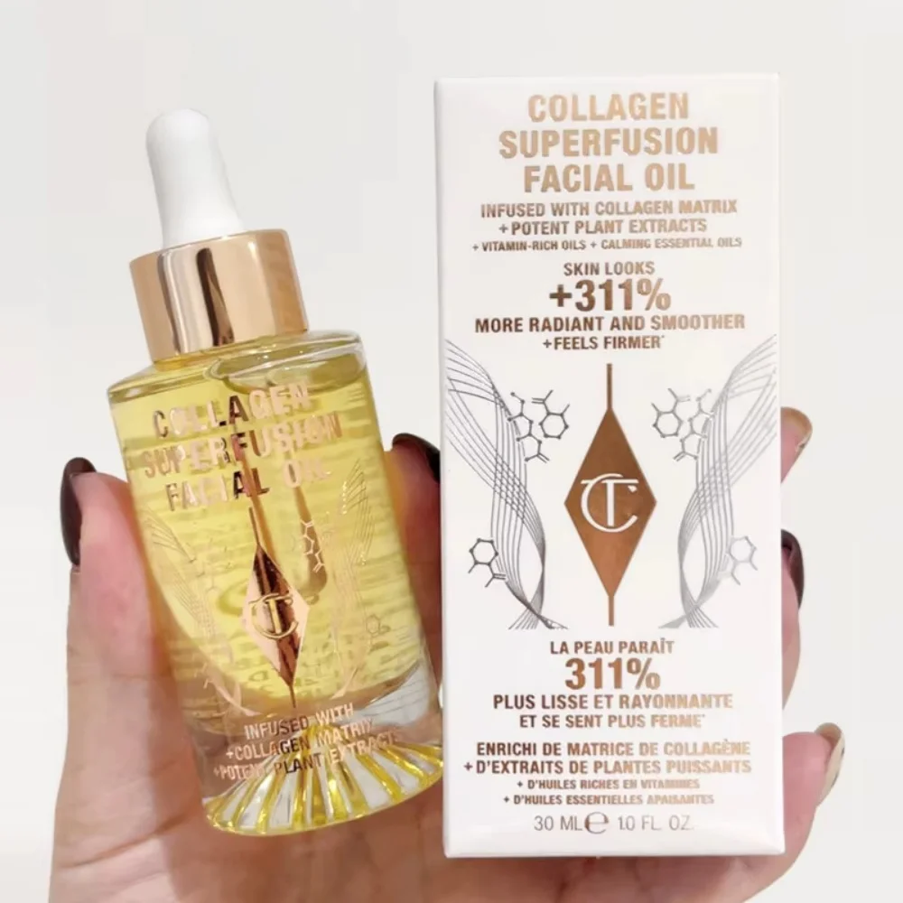 Charlotte Tilbury Huile Visage Superfusion Collagène 30ml Soin Visage Peau Plus Éclatante Lisse Raffermissante Cadeau Maquillage