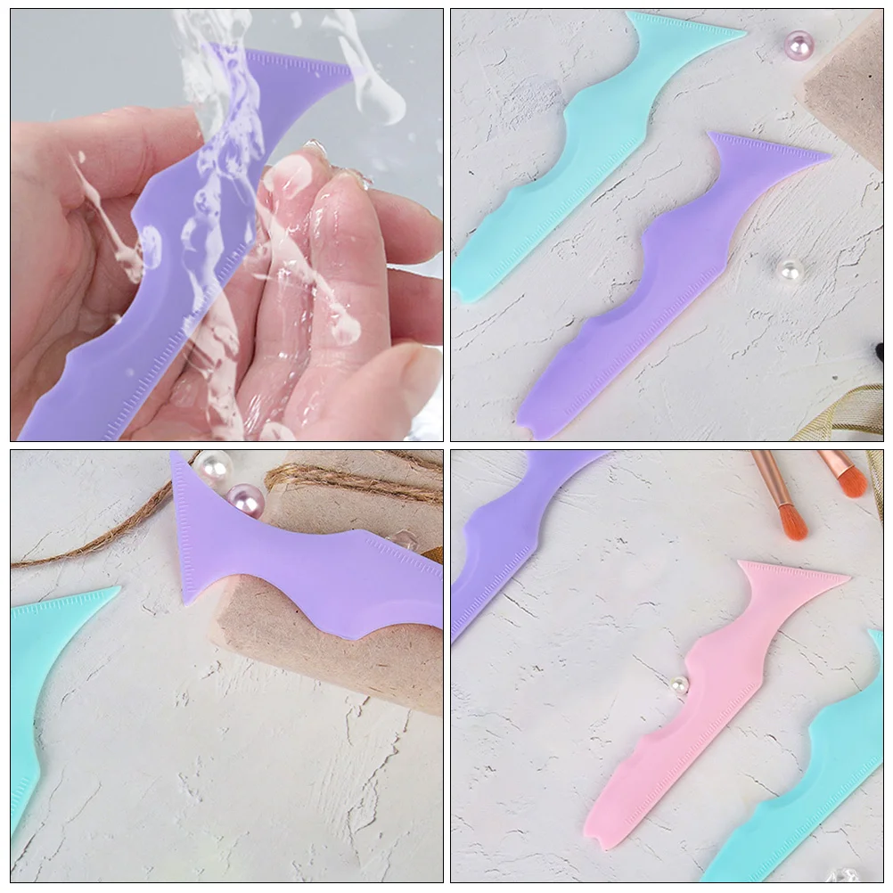 Juego de plantillas guía para delineador de ojos, 2 uds., con básculas de medición, herramienta de maquillaje fácil de aplicar para sombra de ojos, delineador de labios, Ideal para principiantes