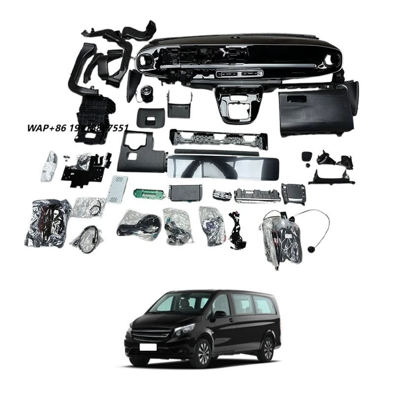 For  V-Class Vito Interior Center Console Dashboard Full Upgrade Latest V300 Style Kit Luxury Upgrade Accessories