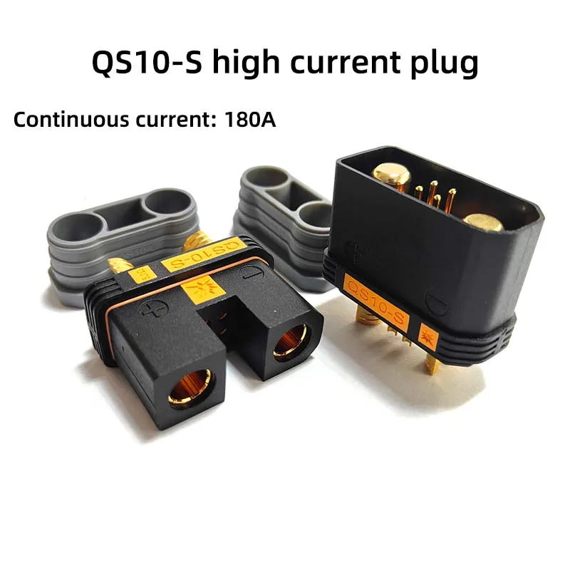 QS10-S anti-flammable male and female plugs, high temperature resistant, model airplane battery plugs can be soldered