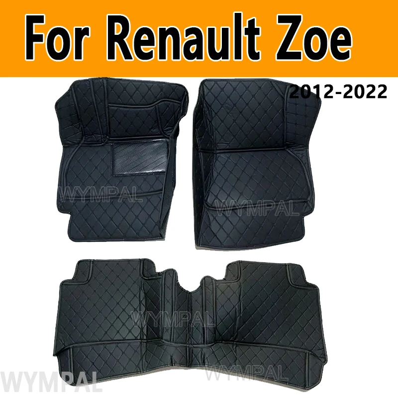 

Кожаные автомобильные коврики для Renault Zoe E-Tech Electric 2012 ~ 2022, 5 мест, защита от грязи, Автомобильный Ковер, напольный коврик, автомобильные аксессуары, интерьер