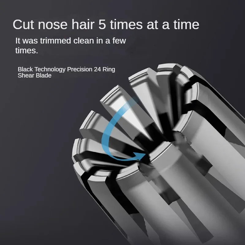 Recortador de pelo de oreja portátil lavable, limpieza sin oxidación, depilación de nariz indolora, Afeitadora eléctrica portátil para hombres, poco ruido