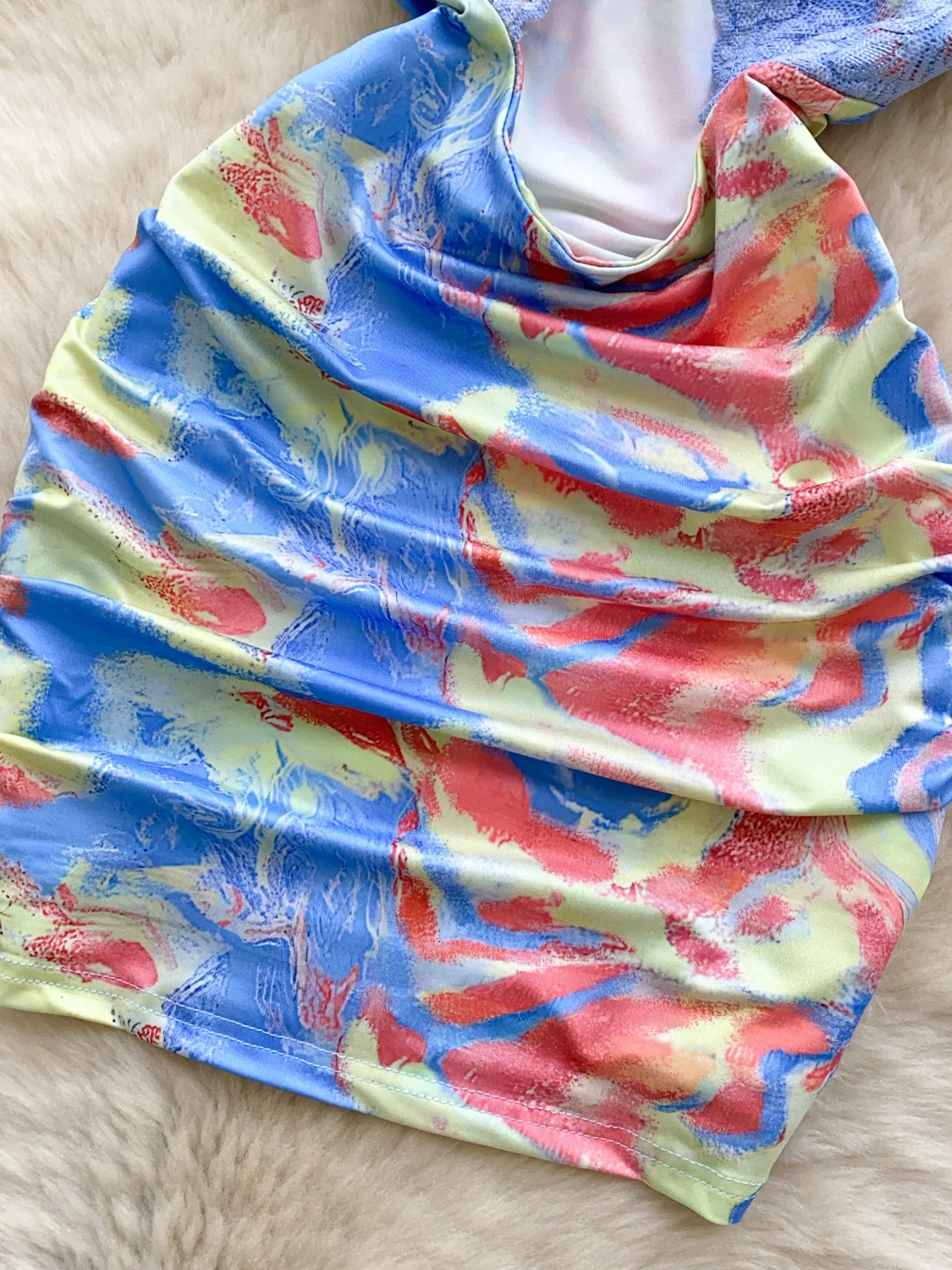 فستان قصير مثير بفتحات متقاطعة من الدانتيل مع تنورة ملفوفة على الطراز الكوري بخصر مرتفع وقصة على شكل حرف A مناسب للتنقلات الي... #1