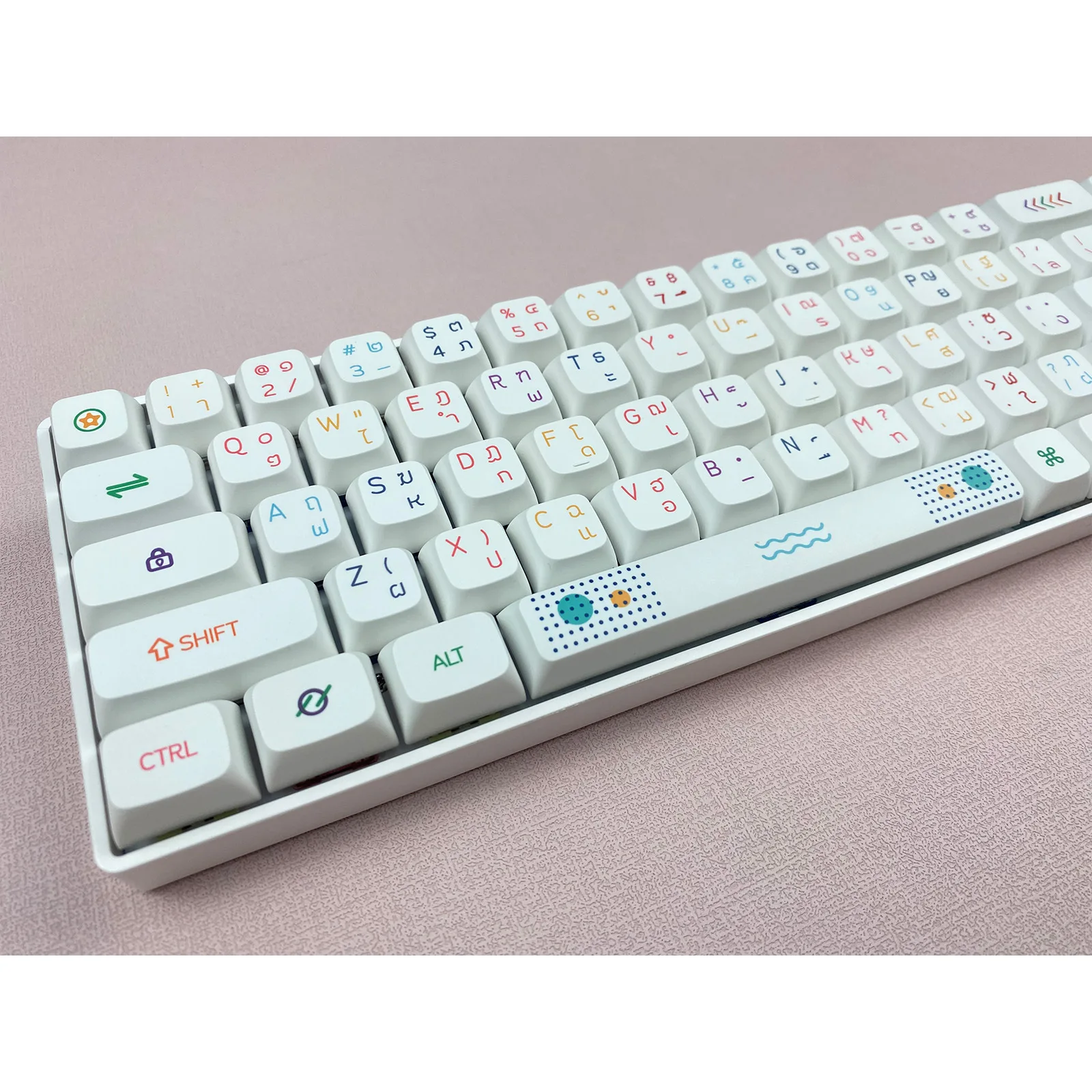 Skyline-teclas de neón de 127 teclas, teclas de perfil XDA de sublimación PBT Thai para teclado mecánico Cherry MX