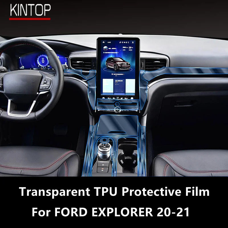 

For FORD EXPLORER 20-21 Car Interior Center Console Transparent TPU Protective Film Anti-scratch Repair Film Accessories Refit