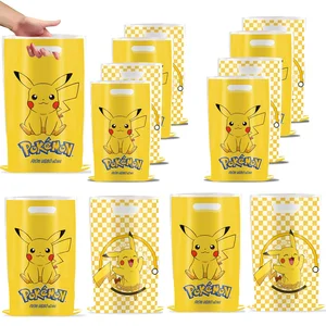 Pokemon Birthday theme Gifts Bags Pokemon Figures Pikachu Candy Bags Packaging Giveaway Party Favors Boys Children Gifts Supplie