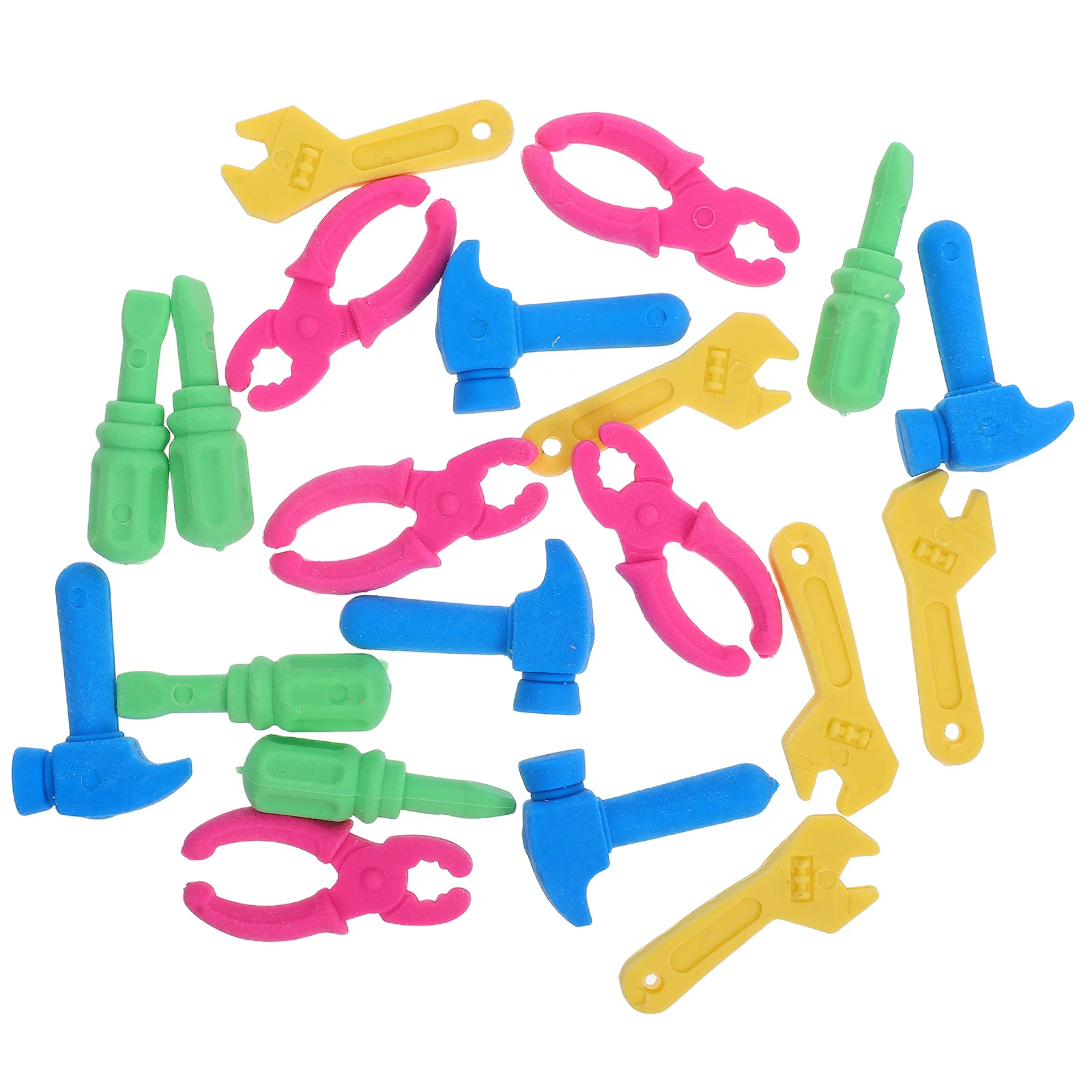 

20Pcs Screwdriver Erasers Wrench Pencil Erasers Creative School Prize Classroom Art Supplies Earasers Art Eraser
