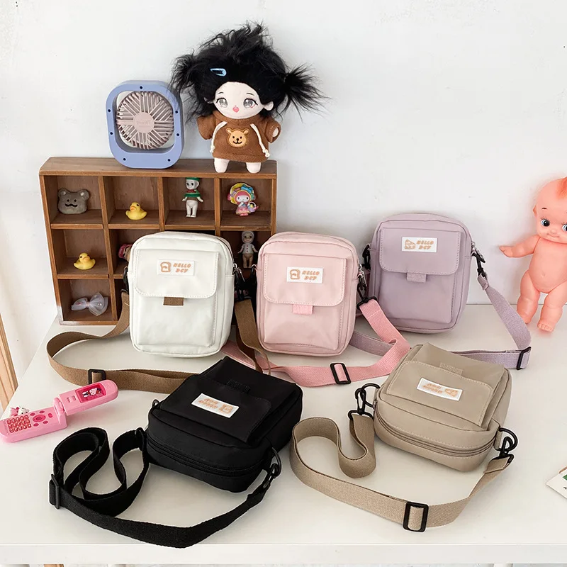 Japanese Style Cute Small Shoulder Bag Simple Fresh Campus Style Underarm Bag for Student Girl Travel Crossbody Phone Bag