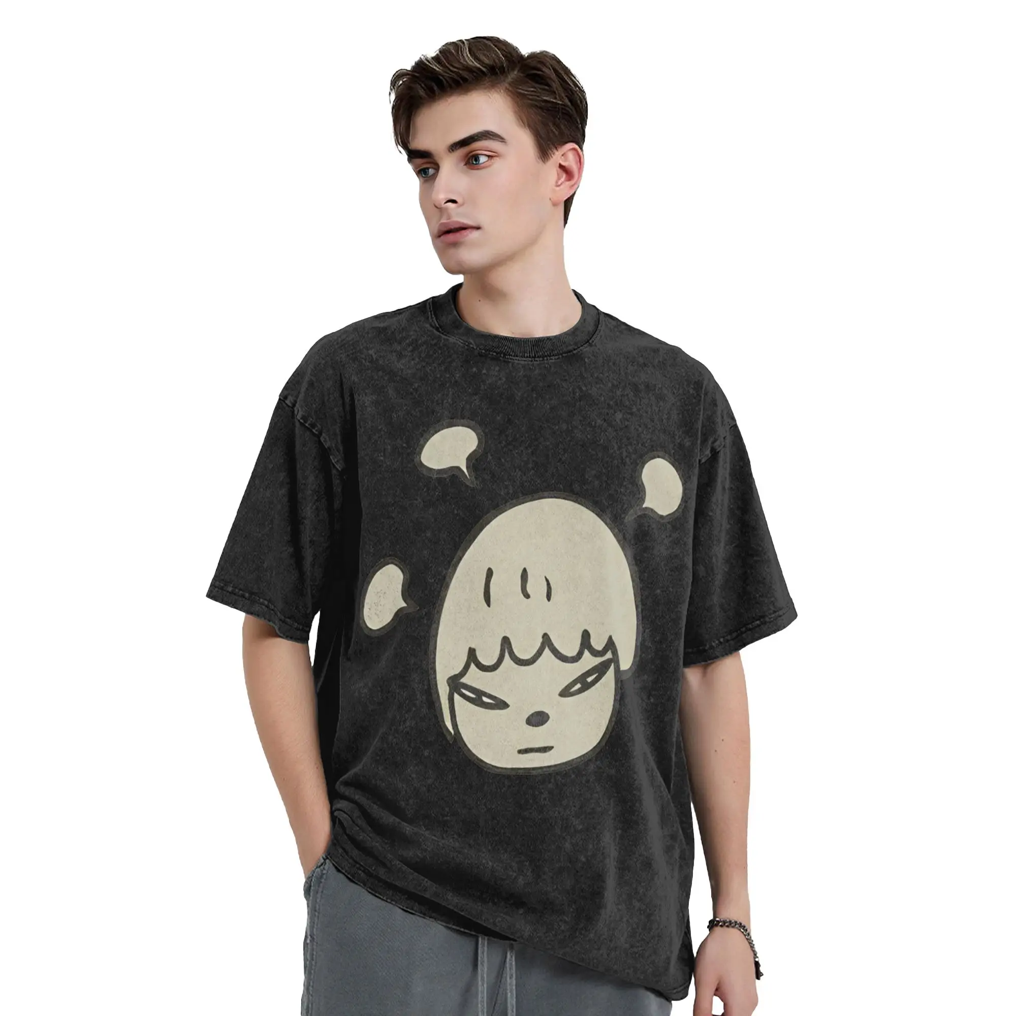 Yoshitomo Nara- T-Shirt  Loose T-Shirts Short Sleeve Y2K Funny Tshirt Beach Cotton O Neck Plus Size Clothing