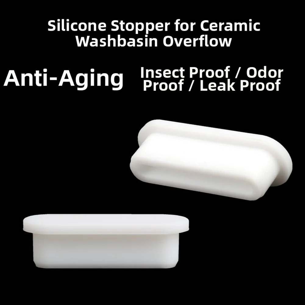 Silicone Oval Sink Stopper Seal Insert for Basin Overflow Outlets Leak Prevention Resistant Waterproof Reusable Design - Detail 1