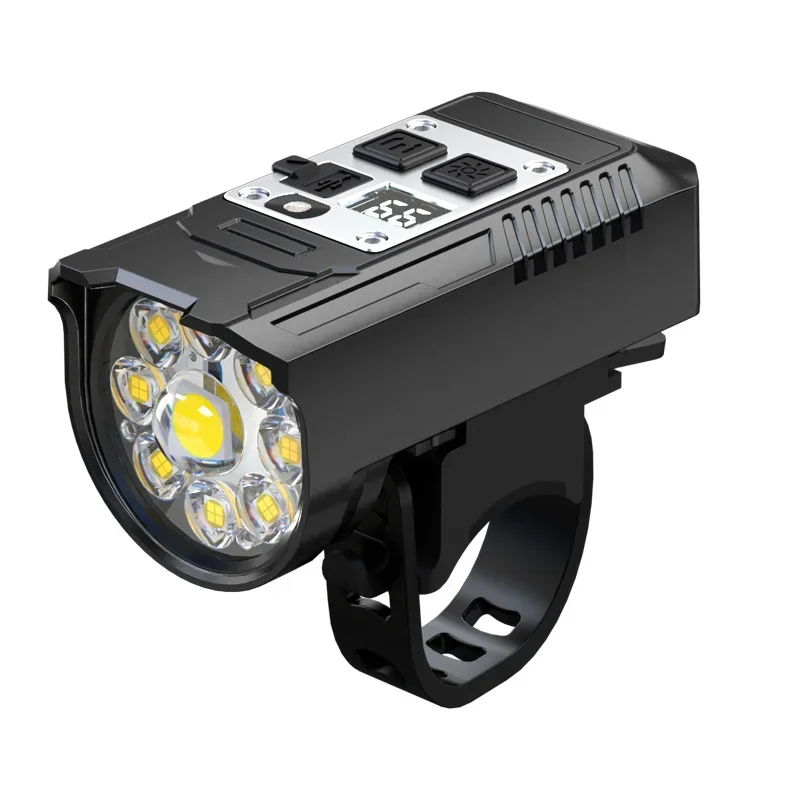 AliExpress Rechargeable Bike Bicycle Front Lights 9 LED MTB Road Bike Headlight Tail Warning Lamp Waterproof Flashlight Cycling Accessories