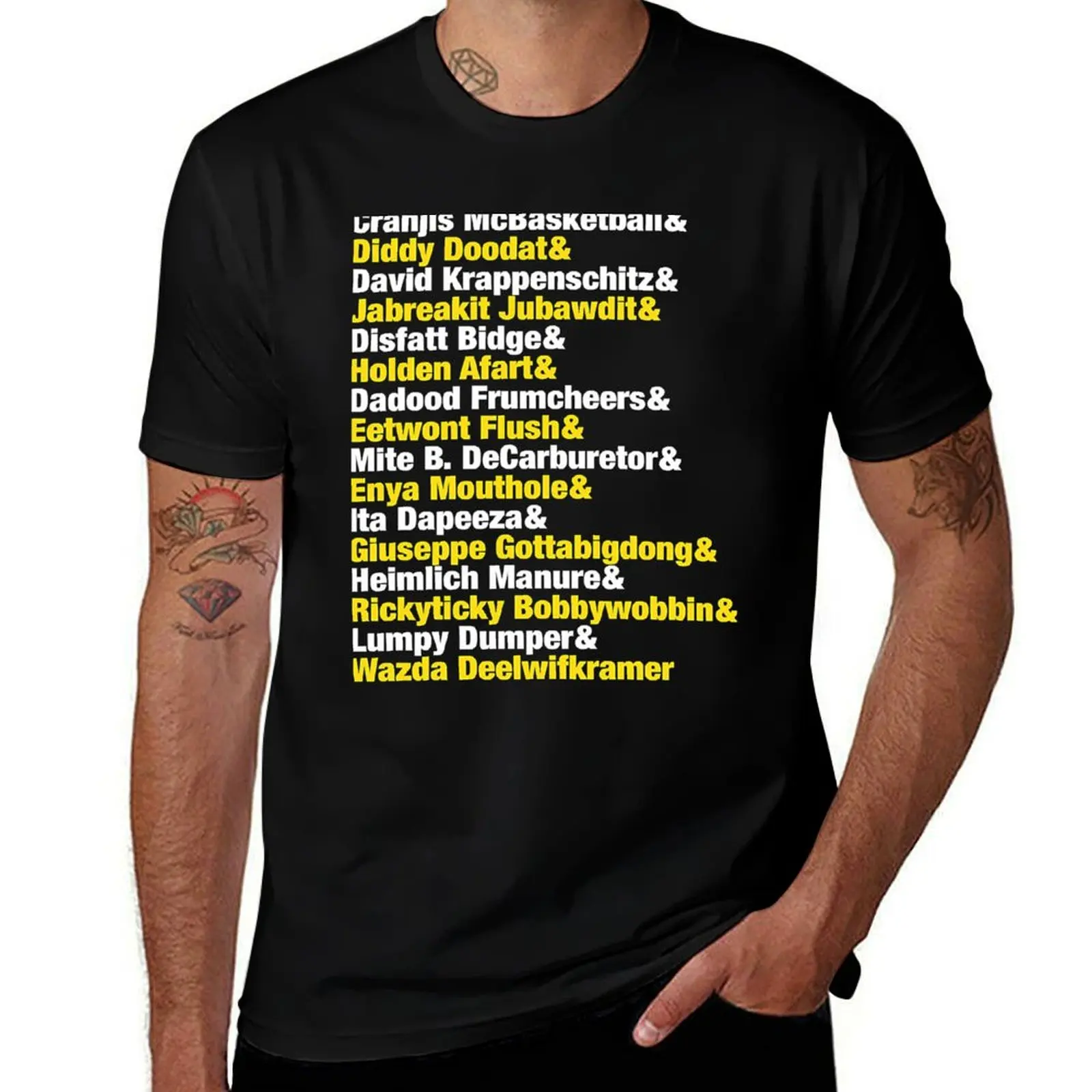 

Impractical Jokers Name Game List T-Shirt printed t shirts for man t shirt custom print anime t shirts for man T-Shirt