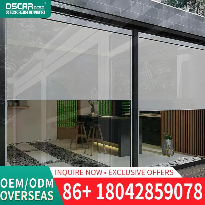 

Уличные солнцезащитные рулонные жалюзи, пластиковая рама, ветрозащитная для патио, балкона, сада, рулонные жалюзи