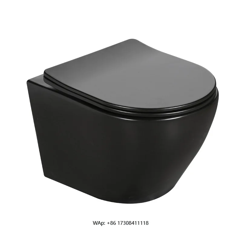 

Wall-Hung Toilet Bowl in Matte BlackCeramic Toilet Hanging Toilet
