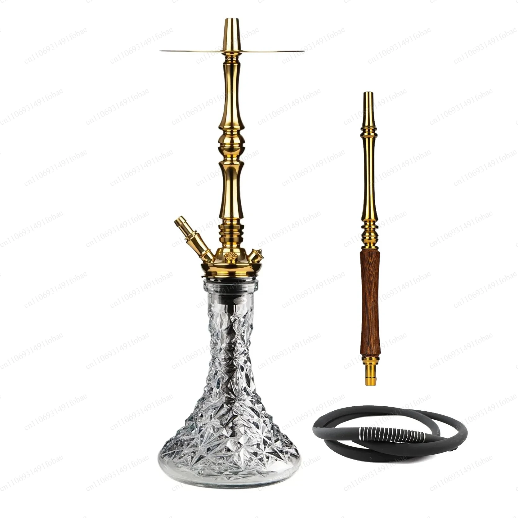 Moze L 304 Stainless Steel Single Tube with Glass Bottle Hookah Stem with Handle Hookah Shisha Set