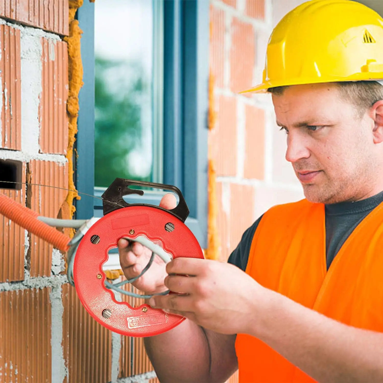 The 50 Foot Cable Puller Is an Easy-to-Use Double Ring Pointed Cable Puller Tool Used for Flexible Pulling of Walls and Pipes