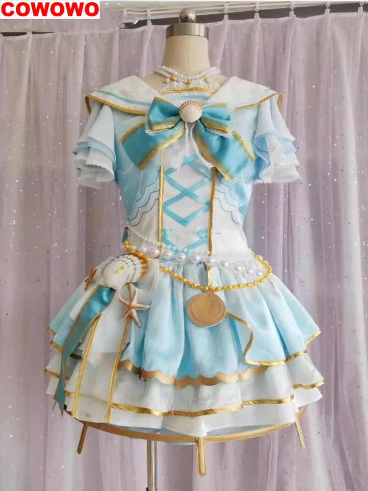 COWOWO Anime Lovelive Aqours Shell Kanan Mari Chika All Members Game Suit Elegant Lovely Dress Uniform Cosplay Costume