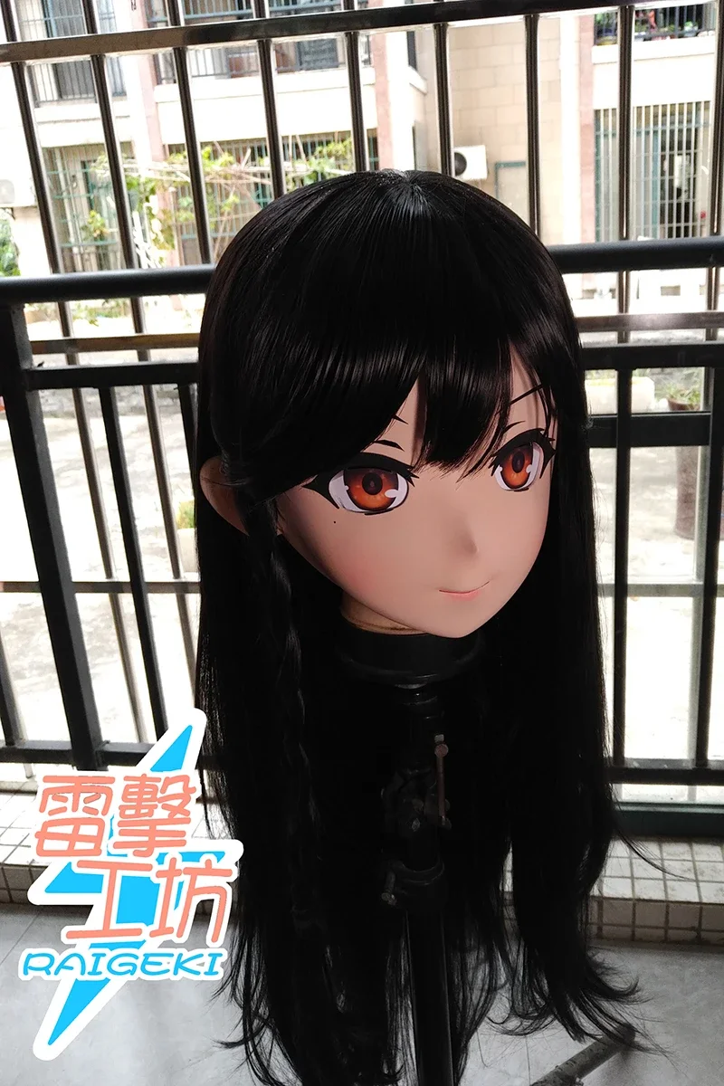 (RAIGEKI MAKS 23) Resin 3/4 Head Female/Girl Kigurumi Anime Cosplay Masks Crossdress Japan Role Lolita Crossdresser DOLL BJD Cos