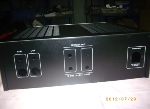 Goldmund โพสต์ amplifierDIY แชสซีแผงอลูมิเนียมเหล็กแชสซี AMP กรณีกล่อง DIY 420*140*368 มม.