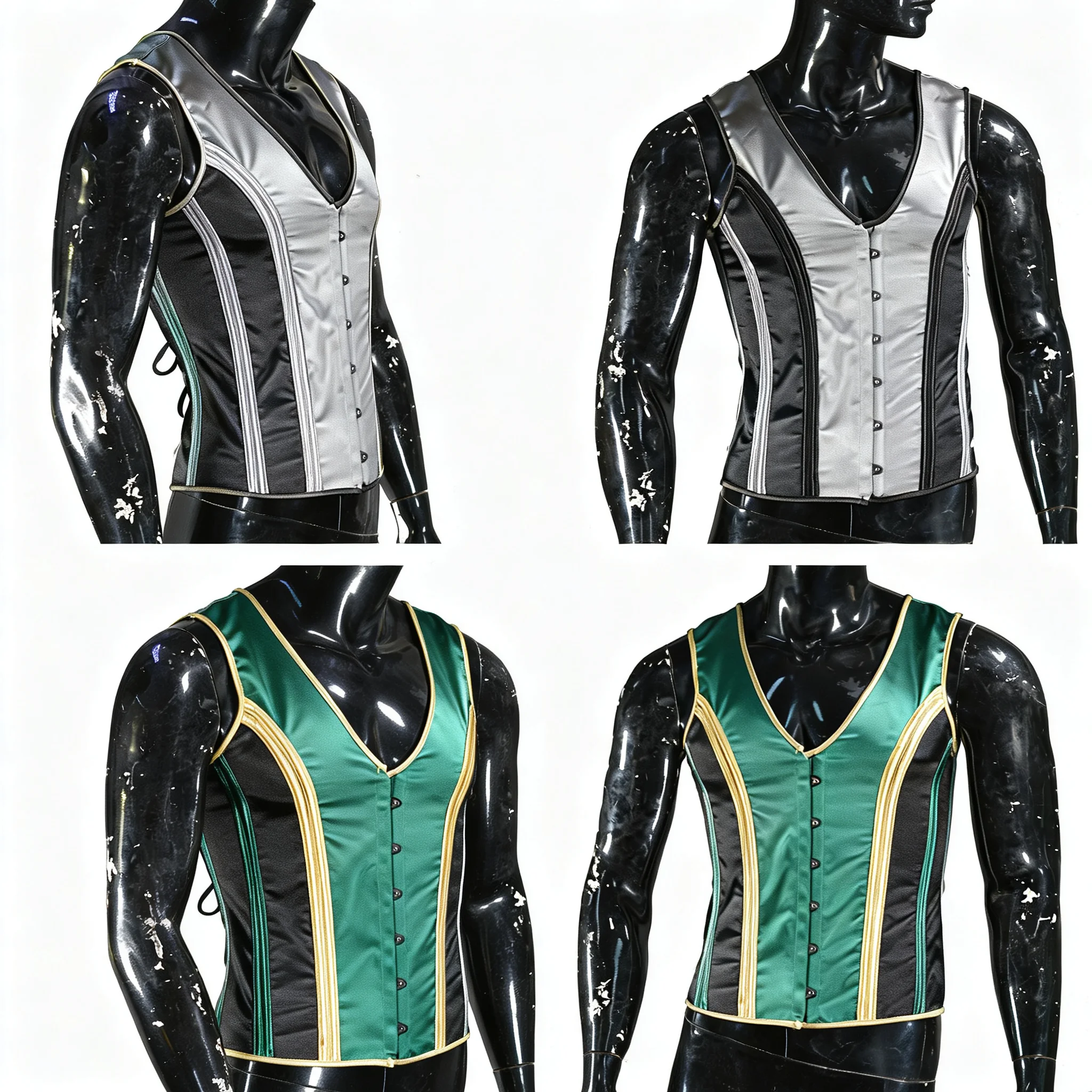 

Men's Corset Tight Tops Male Corset Vest Flat Abdominal Fat Waist Girdle Push Up Body Shaper With Bones Tank Tops Costume