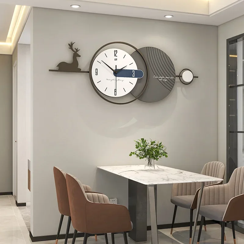 Modern Minimalist Wall Clock Living Room Home Fancy Elegant Wall Clock Quiet Bedroom Large Rustic Luxury Reloj Pared Wall Clocks